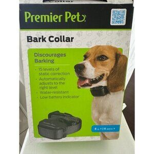 Premier Pet Bark Collar 8 lb 6 months and up 15 levels Static Auto Adjust GBC00